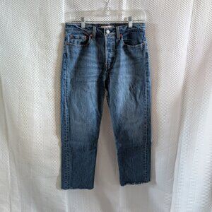 Levi's Premium Wedgie Straight Fit Women's Blue Jeans Size 28